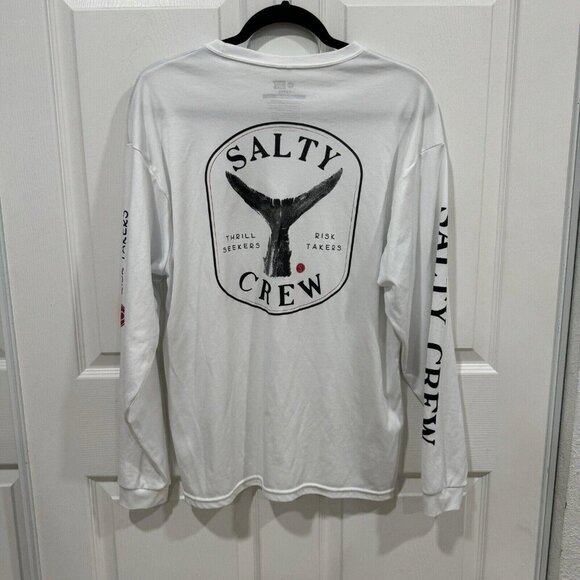 Men’s L-Shirt Salty Crew Surface Rashguard (bundle Of 2) Blue White - Picture 5 of 12